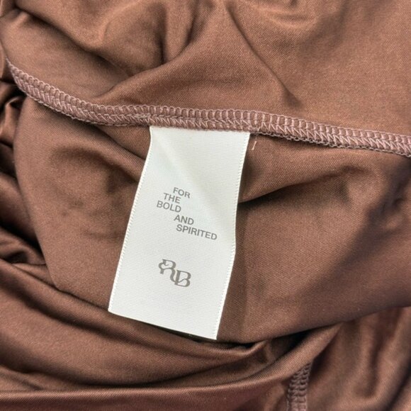 🆕 RAT & BOA 🧿 NWT Deia Slinky Little Brown Jersey Dress, Sz L US 8 - Picture 14 of 15